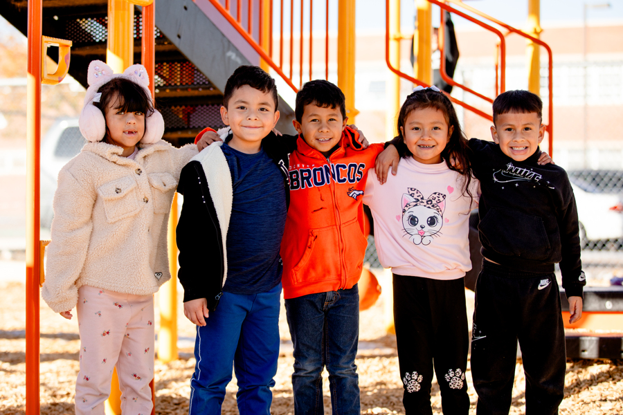 students outside